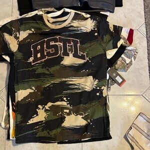 HSTL Camouflage Kids T-Shirt - Green, Black, and Tan